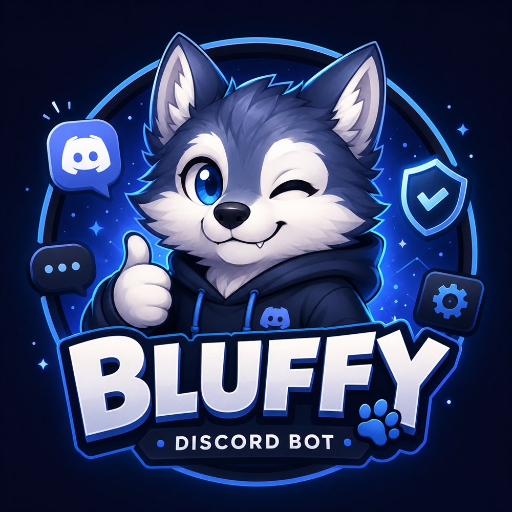 Mascotte Bluffy, assistant de moderation Discord